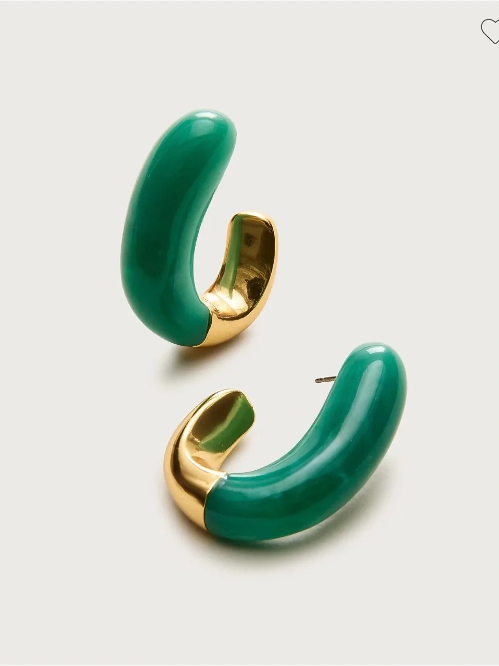 J. Crew Dual Tone Acetate Gold Hoop Earrings